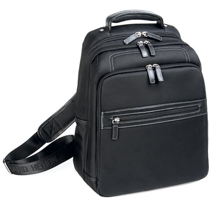 Sac a dos GERARD HENON New Styl GH 2306 Nylon et cuir de Vachette Noir Femme
