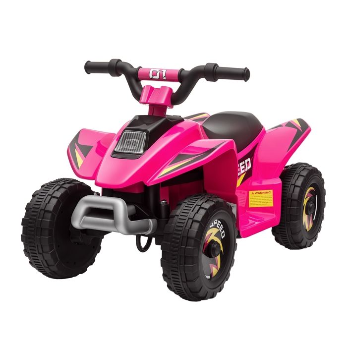 Quad électrique - HOMCOM - enfant 18-36 mois batterie 6V marche avant arrière jouet - PP - 72x40x455cm - rose