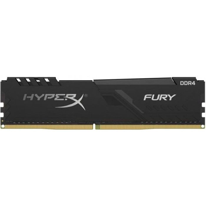 Achat Memoire PC KINGSTON Module de RAM HyperX Fury pour Ordinateur de bureau - 4 Go - DDR4-2666/PC4-21333 DDR4 SDRAM - CL16 - 1,20 V pas cher