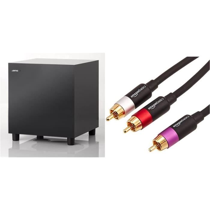 Jamo 210 SUB Caisson de Basses & Basics Cable Audio RCA 1 male vers 2 males 2,5 m Cdiscount