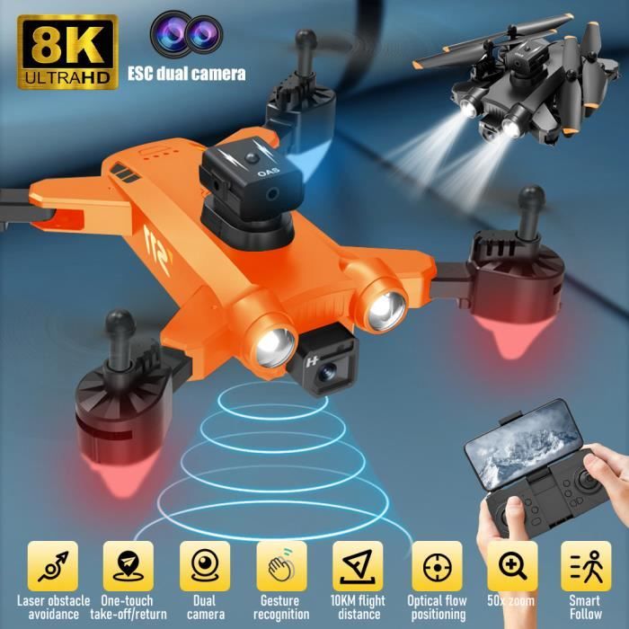 DEERC D13 Mini Drone Enfant – Évitement D'obstacles, 6 Lumières LED, 3 Batteries, Flips 3D, Cadeau Anniversaire