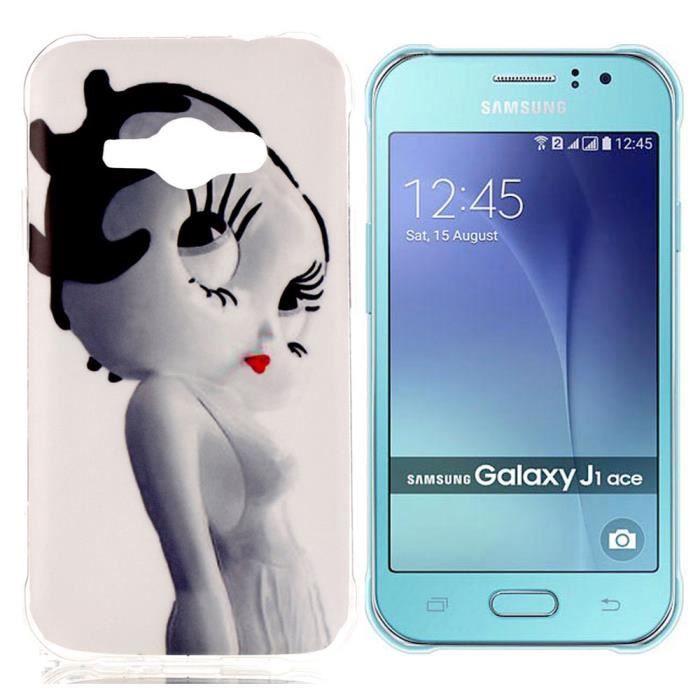 Pour Samsung Galaxy J1 Ace Sm J110f Une Fille Adorable Motif Coque Antichoc Souple En Silicone Tpu Couverture Cdiscount Telephonie