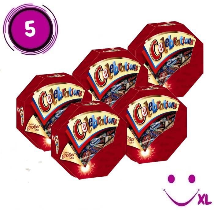 Célébrations, Assortiment de chocolat 5 boîtes de 277 g - Cdiscount Au ...
