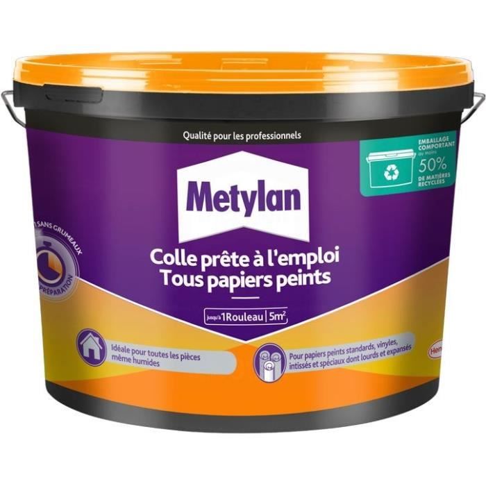 Colle METYLAN 2785042 Prêt à 'Emploi Tous Papiers Peints Seau 1kg