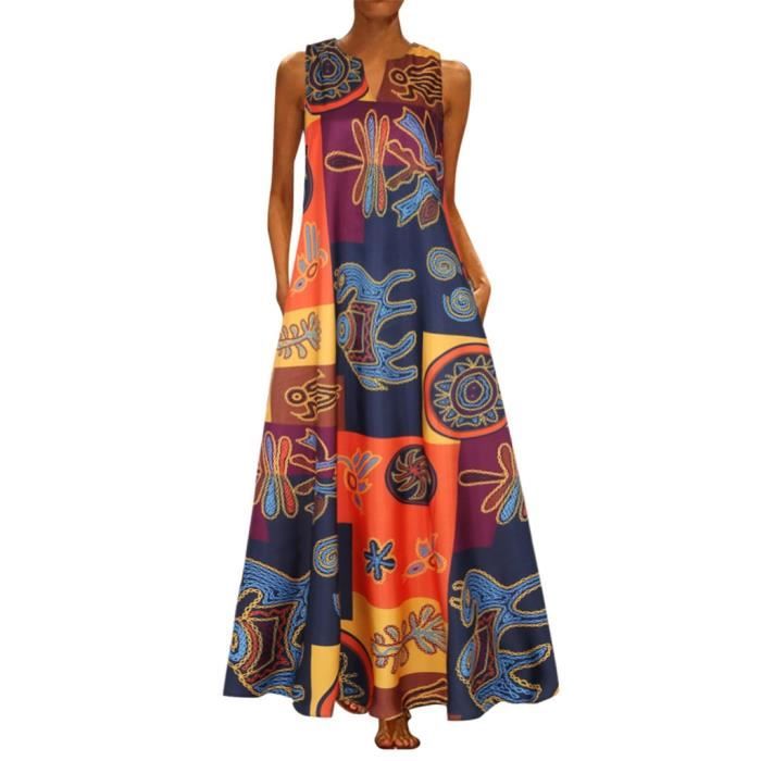 Robe longue sans manche grande sales taille