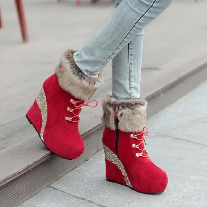 Sandales Compensées Rouges – Femme – Taille 39 – Marque Gogo