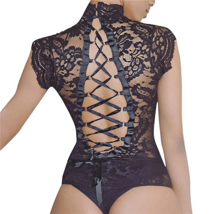 PYJAMA - CHEMISE DE NUIT Sexy Wightwear ELASTIQUE COULEUR SOLIQUE POPULAIRE CRUTER SUR LA DAME 