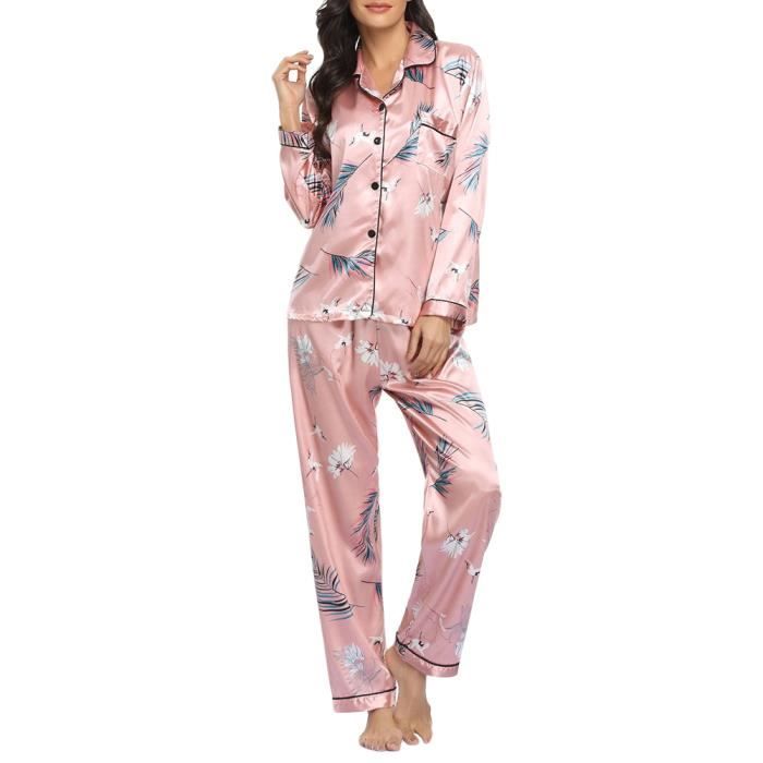 Pyjama Ado Fille Pyjama Satin Pièces Pour Fille Soie