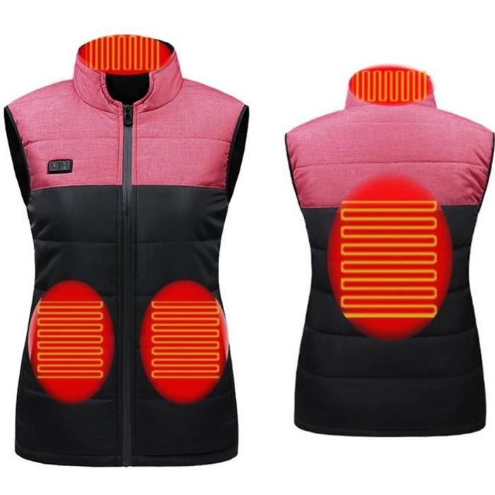 Gilet Chauffant Hommes Femmes - MOOHOP - 9 Zones De Chauffé - Moto