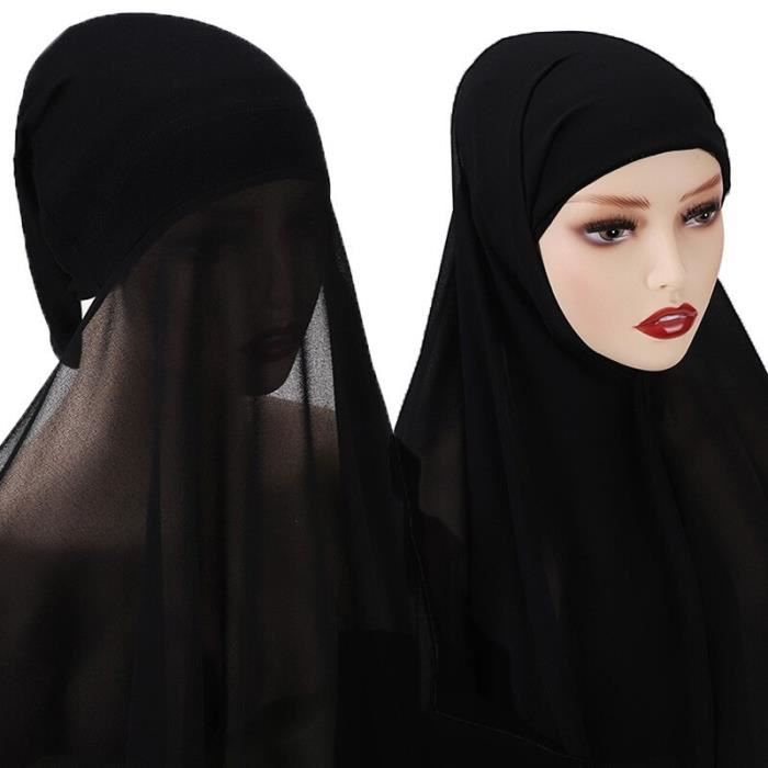 Voile Chic Hijab Instantané Femme - Écharpe Voile Jersey Premium, Confortable et Facile à Porter