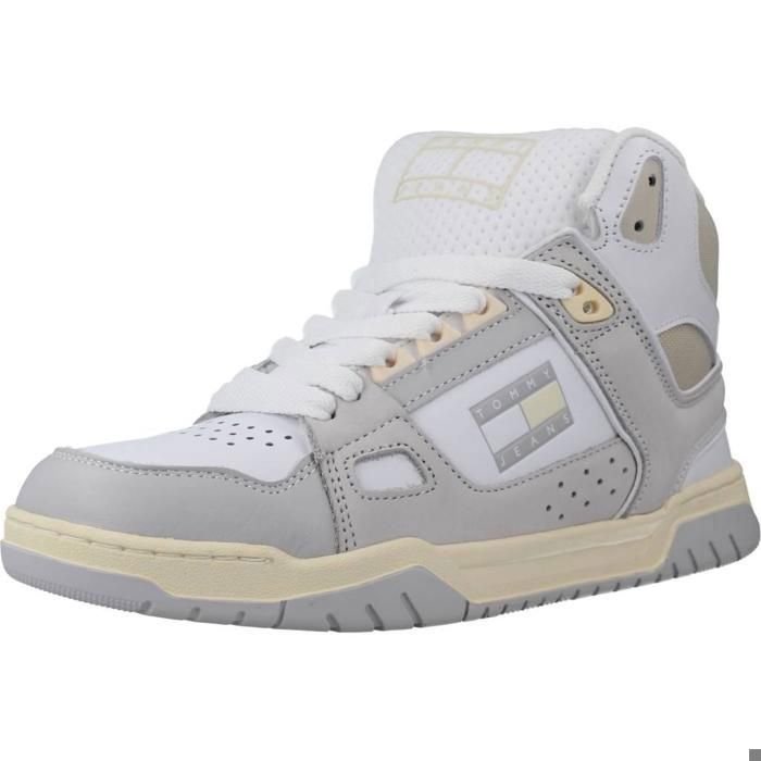 Tommy Jeans Chaussure Tommy Jeans Modèle Wmn Skate Mi - Coleur Blanc