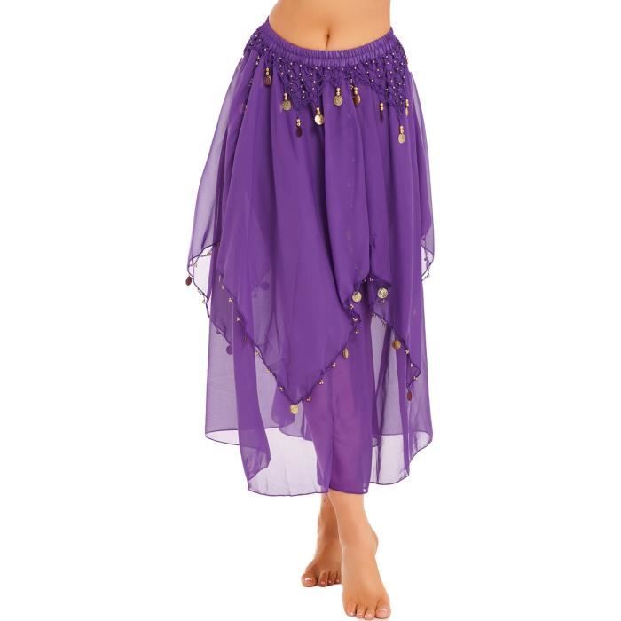 Jupe De Danse Du Ventre Orientale à Paillettes Et Franges – Foulard De Hanche Pour Belly Dance – Taille Unique - 13