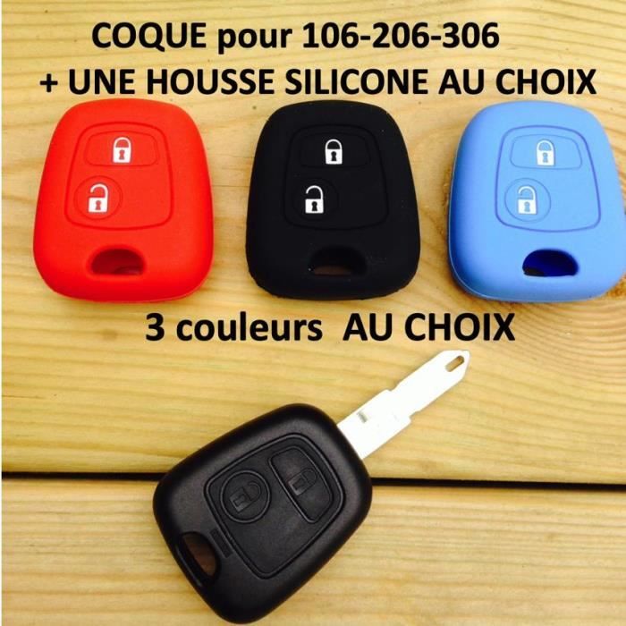 Cle vierge Coque Télécommande Plip Bouton Peugeot 306