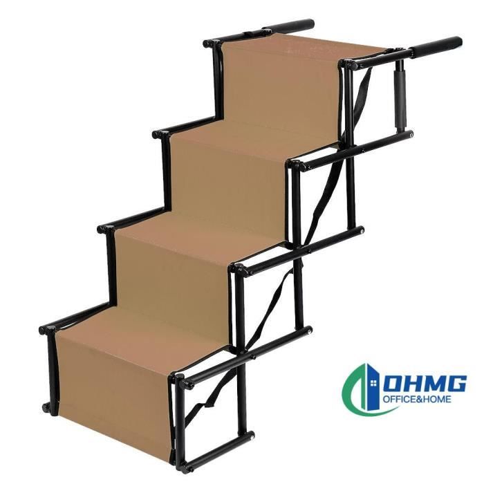 Meilleurs prix pour Escalier Rampe pour Chien Pliable - OHMG - HST - Marron - Extérieur - Senior