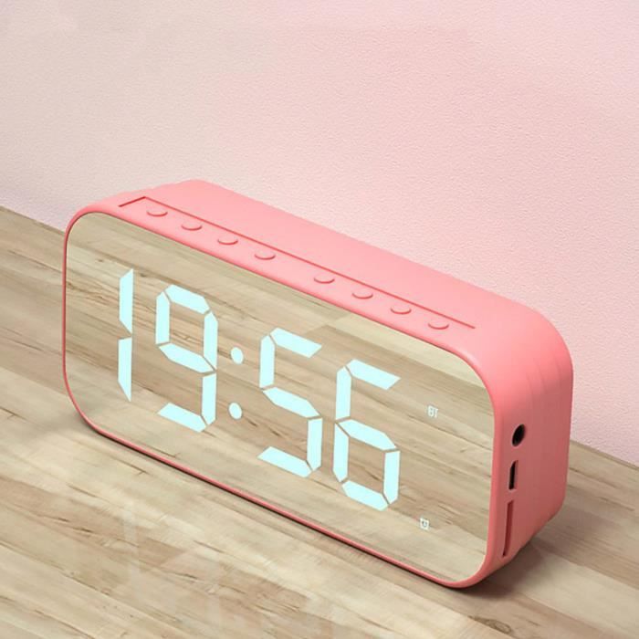 Radio Réveil Avec Haut - Parleurs Bluetooth, Radio Réveil Digital Avec