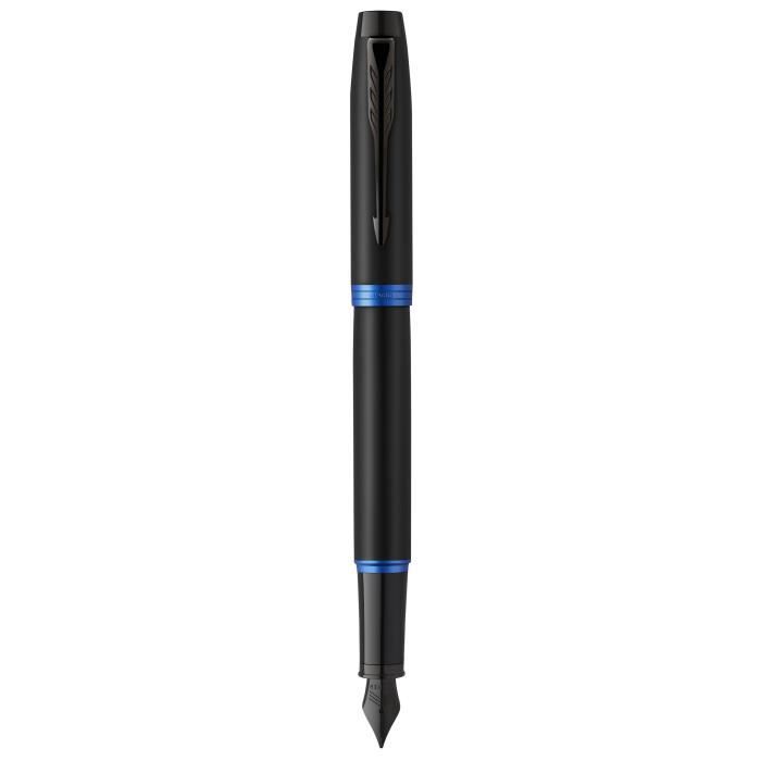 Stylo Parker IM Vibrant Rings Noir/Bleu - Medium Encre Bleue Étuie Cadeau