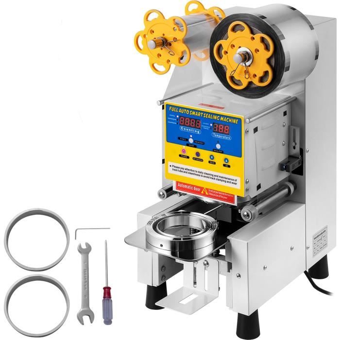 BAZARLAND30.Machine à Sceller la Tasse de Thé Automatique 450 W Scellant à Tasse de Thé à Bulles Modes Manuel et Automatique