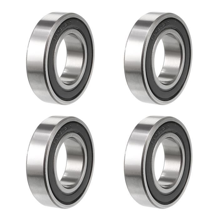 Lot De 4 Roulements à Billes Uxcell 6002RS – 15x32x9mm, Gorge Profonde, Acier, Neuf