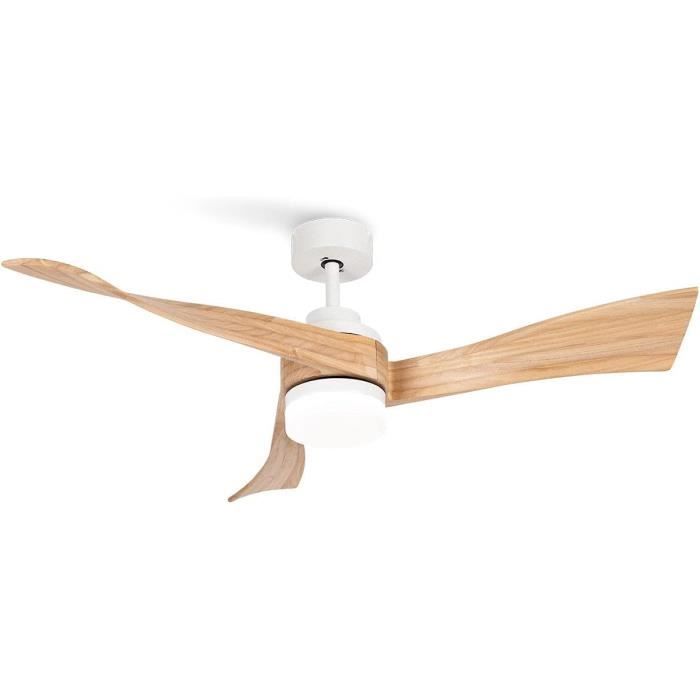 RUDDER S Ventilateur LED avec lumière blanche/fraîche 34295-1TW | Luminaires en Ligne