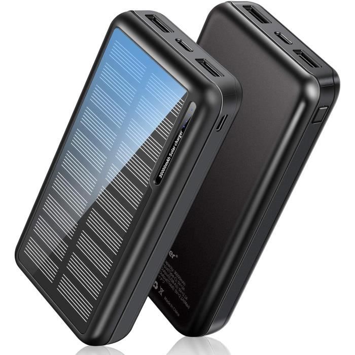 Chargeur Solaire Externe – Batterie 200 000mAh Grosse Capacité, Panneau Solaire