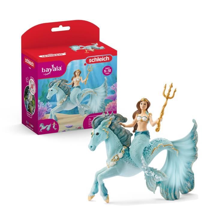 Coffret de jouets Sirène Eyela et Figurine Licorne Marine - Figurine de la Sirène Princesse Eyela, a
