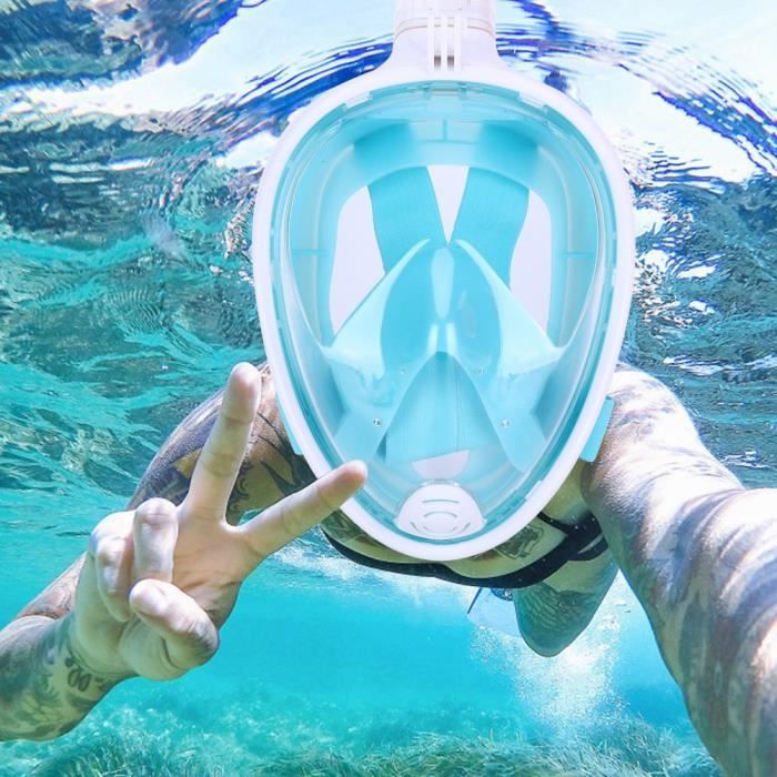 Masque De Plongée Intégral Pour Enfants 3-8 Ans - Masque De Snorkeling Sécurité Débutant, Violet/bleu