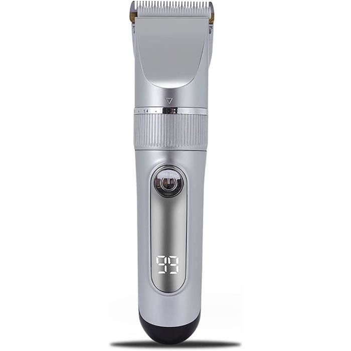 Tondeuse Silencieuse Sans Fil Avec Lumière LED, Rechargeable Pour Pattes, Yeux, Oreilles, Visage, Croupe, Bleu