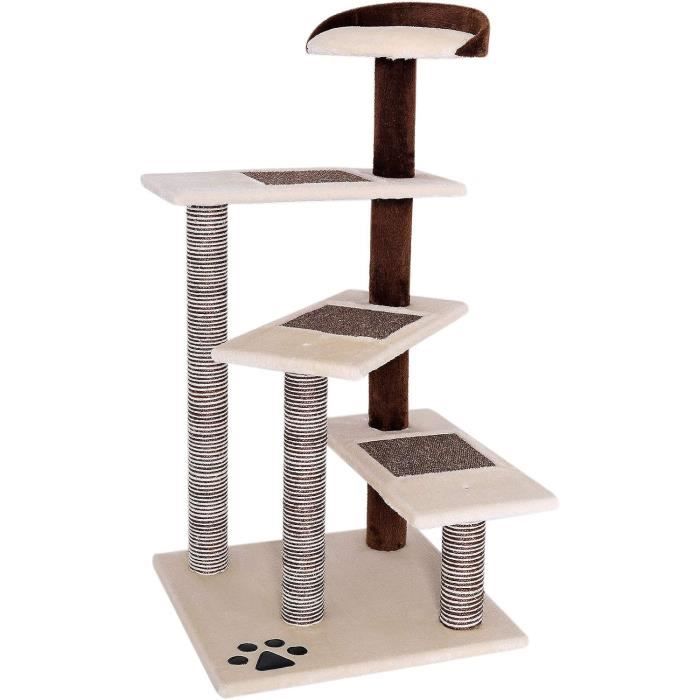 Comparer les prix de lionto Arbre à Chat Arbre à Grimper griffoir pour Chat Hauteur 100 cm, Beige-Marron173