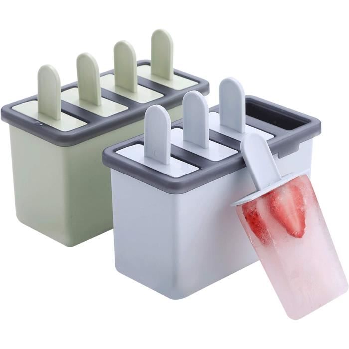 Mini Ice Pops Moule,Biluer 2PCS Moule À Popsicle Moules à Glaces