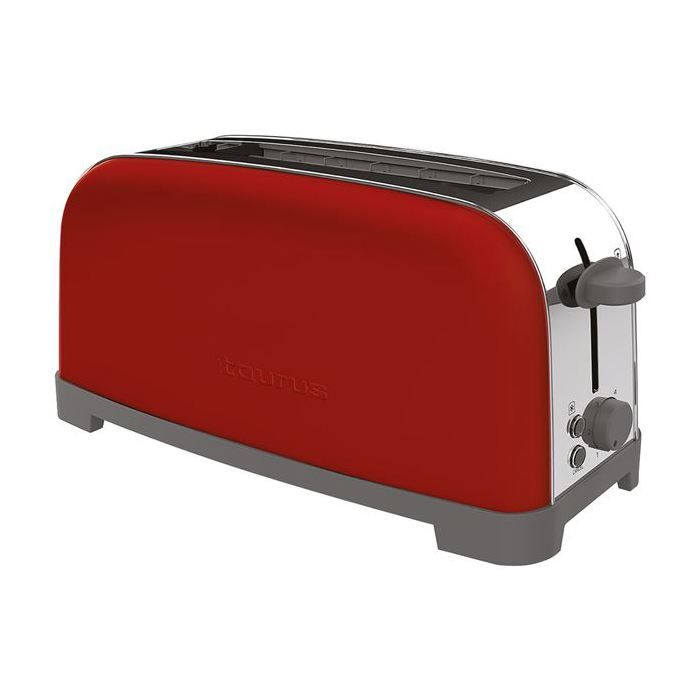 TAURUS - Grille pain - 1 fente - 850W - Vintage single - rouge inox