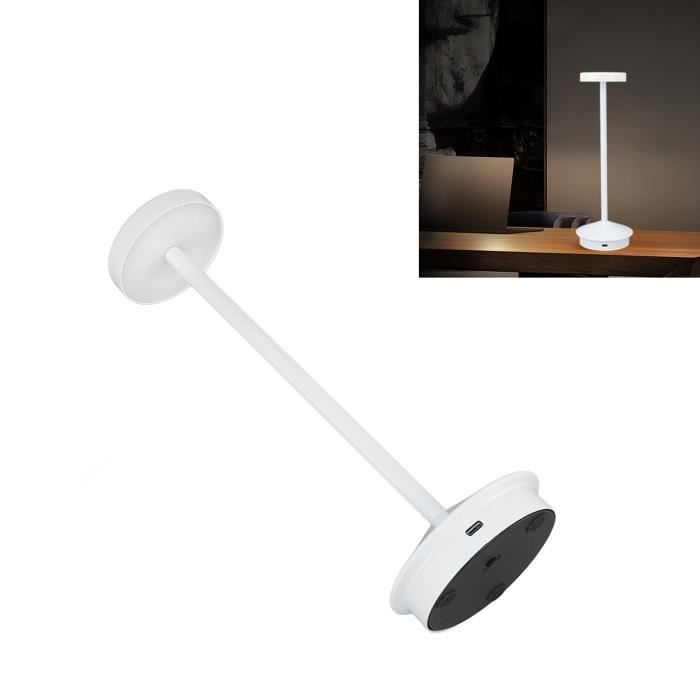 Tbest lampe de table à piles sans fil (Blanc) Lampe De Table à Piles