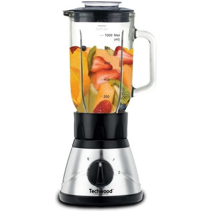 Techwood TBLI 410 Bol mixeur blender 1 litre 400 Watt acier inoxydable
