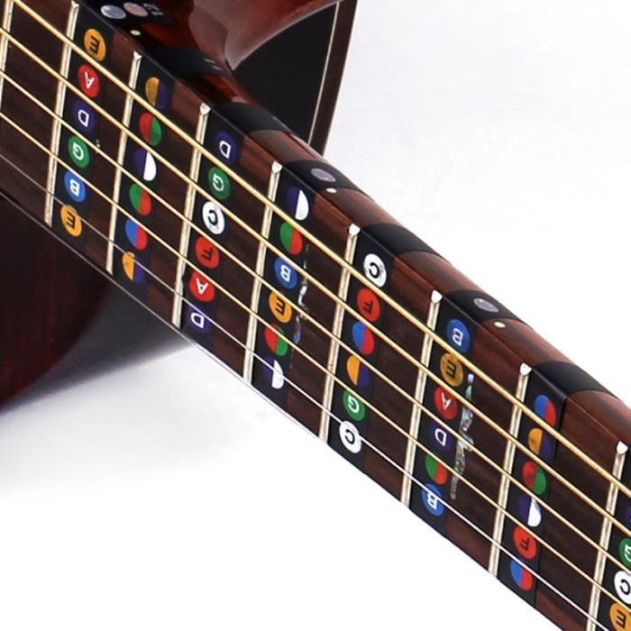 Abaodam - Lot De 2 Autocollants Bleus Pour Touche De Guitare électrique - Décorations Adhésives Pour Manche - Faciles à Poser Et à Retirer