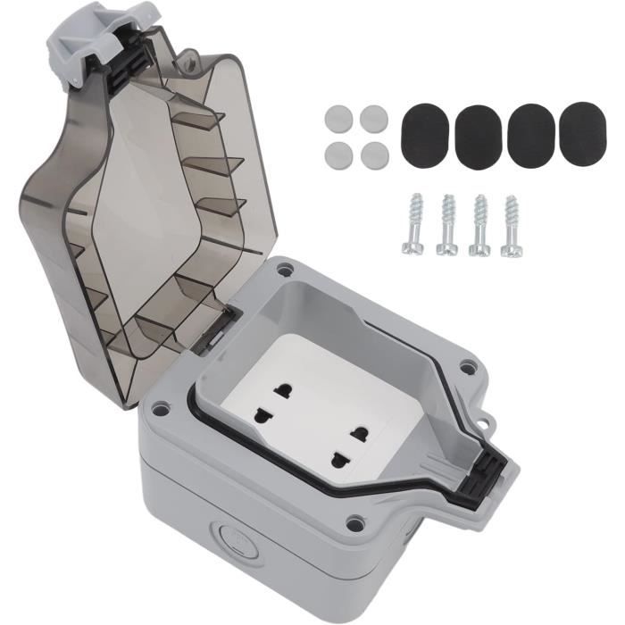 Prise Double Commandée à Distance Sans Fil Fosmon - Étanche Pour Extérieur | 15A Max | Contrôle Lumières, Pompes