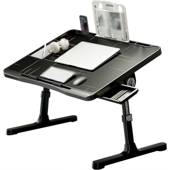 Bureau Debout Réglable En Hauteur Avec Roulettes - Système Pneumatique, Plateau 88x50 Cm - Pour Domicile, Bureau, Position Assise-debout - 10