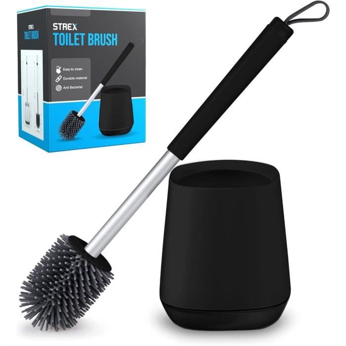 Hibbent Brosse Toilette Silicone Support À Séchage Rapide Balayette Wc Hibbent Brosse Toilette Silicone Support À Séchage Rapide Balayette Wc