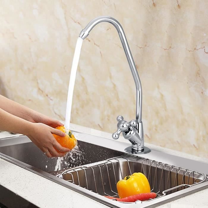 Robinet D'évier En Inox – Tête Pivotante, Finition Dorée, Pour Cuisine Ou Salle De Bain, Hauteur 28,5 Cm