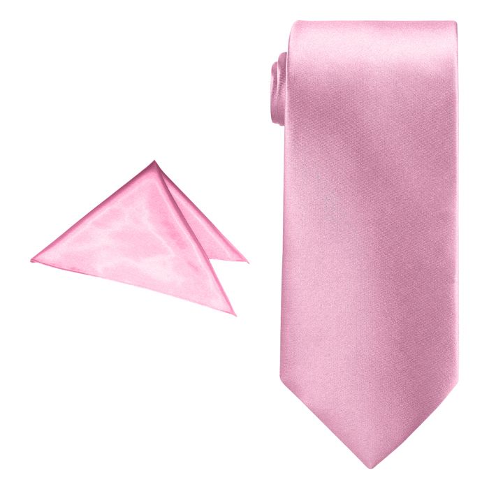 Enlision Cravate Homme Rose Fushia Mariage Ensemble de Cravate et