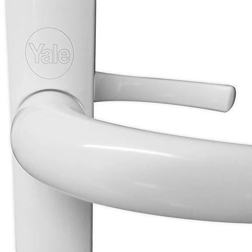 Yale PVC PoignÃ©e de porte Ã levier de Paire PZ 92 mm 215 mm Fixations Blanc - P-Y2G-SSLL-WH
