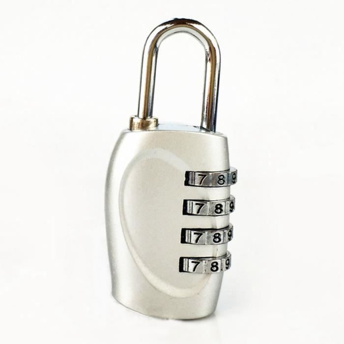 Lot De 2 Cadenas à Combinaison 6 Chiffres – Serrure Bouton Poussoir – Matériau Alliage Zinc – Neuf Sous Blister