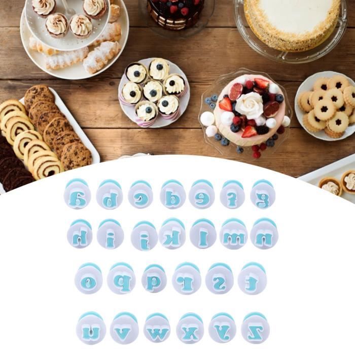 Set 26 Tampons Lettres Pour Gâteaux - Majuscules Et Minuscules Pour Décorations DIY