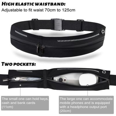 Ceinture De Course, Sac Banane De Sport Etanche Taille Ajustable Mains