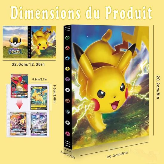 Classeur Cartes à Collectionner 30 Pages - 240 Poches - Protection Anti-Rayures Et Poussière