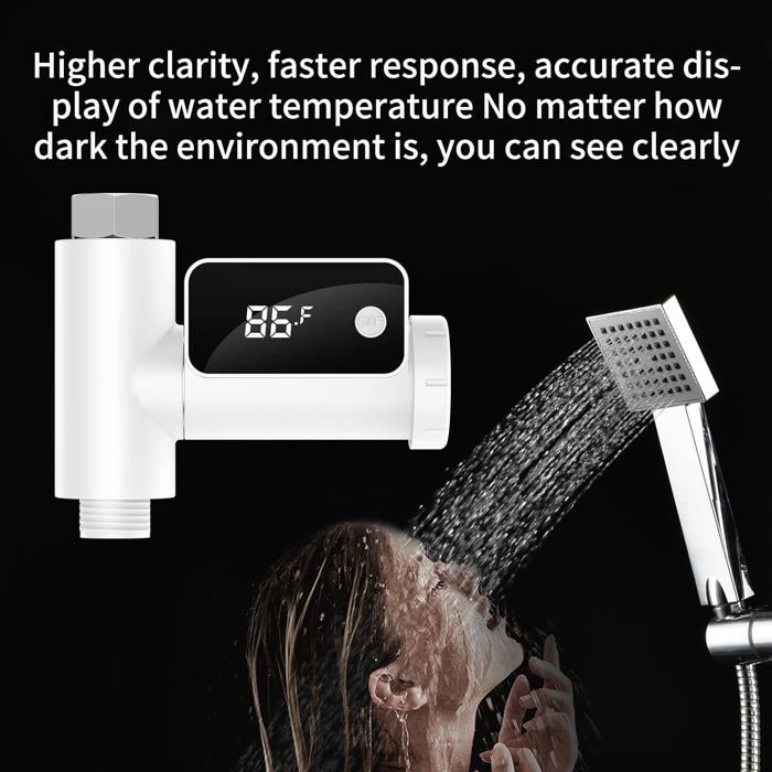 Acheter Thermomètre De Douche à LED Avec Affichage Numérique, Thermomètre Pour L'eau Du Bain De Bébé, écran Fahrenheits Celsius Pour La Maison Et La Salle De Bain