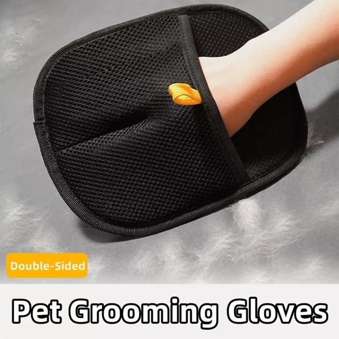 Gant électrostatique Double Face Pour Enlever Les Poils De Chat Et Chien – Gant Anti-poils Réutilisable Pour Tapis, Canapé, Vêtements