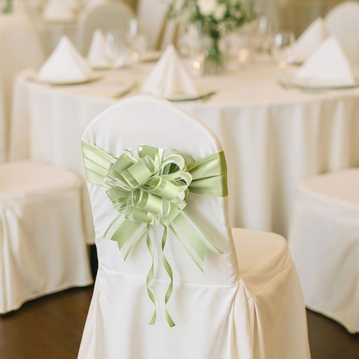Lot 12 Gros Nœuds Cadeaux Vert Armée 15 Cm - En Organza, Réutilisables, Pour Emballage, Mariage, Décoration Voiture