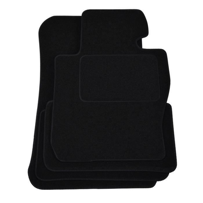 Tapis De Sol Velours Noir Sur Mesure Pour Citroën C5 2001-2008 - Antidérapants Renforcés Pédales