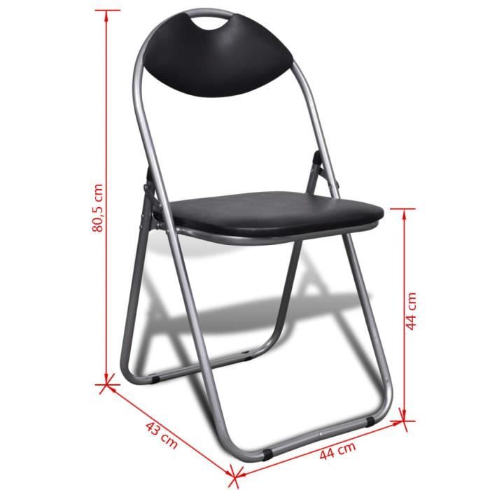 2 chaises pliables similicuir - argent-bleu - 2 chaises - construction solide