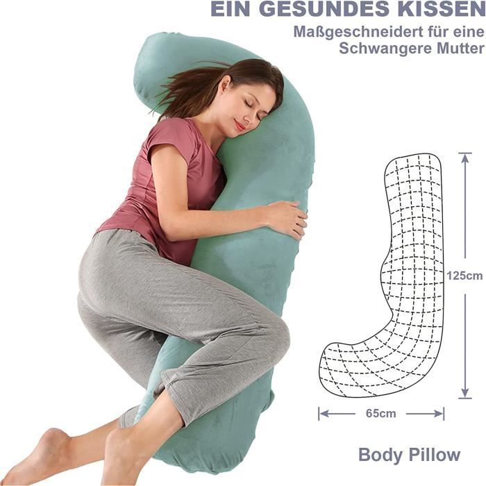 BBWELL Coussin de Grossesse,Oreiller de Grossesse en Forme de J BBWELL Coussin de Grossesse,Oreiller de Grossesse en Forme de J