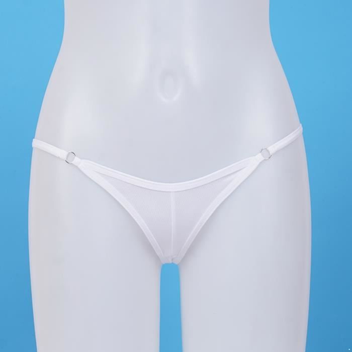 String MILONT – Tanga Extensible Sans Couture, No Show, Bretelles Interchangeables – Beige, Pour Femme